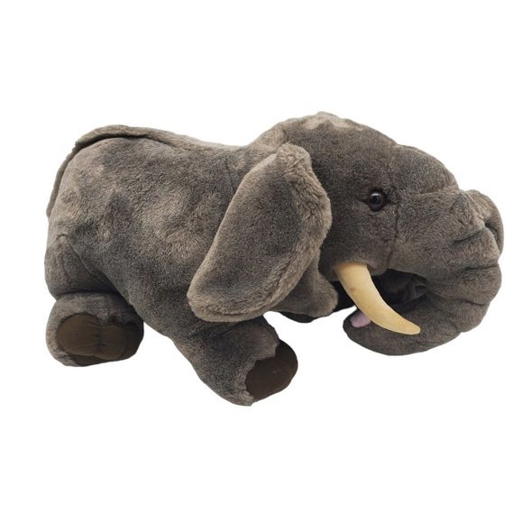 VTG Mother & Baby Gray Elephant Plush Stuffed Animal LARGE Great Condition 20" - Picture 3 of 7